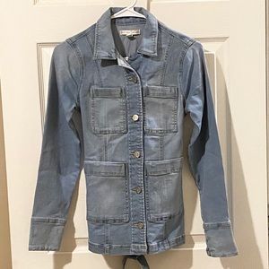 Cato Light Wash Denim Belted Jacket NWT